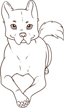 Собака для срисовки