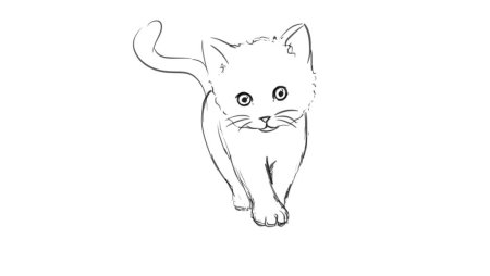 Котята для срисовки для начинающих