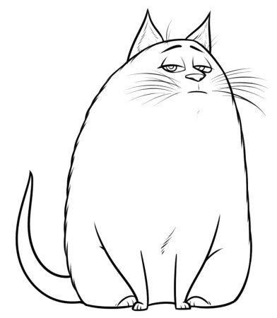 Лёгкий рисунок котика для срисовки