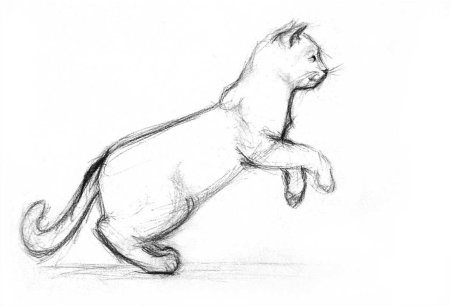 Кот карандашом