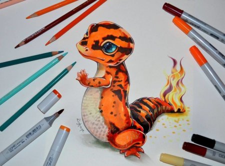 Рисунки животных маркерами