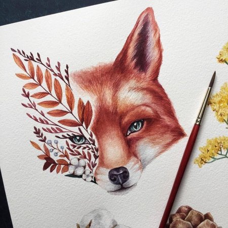 Котик маркерами