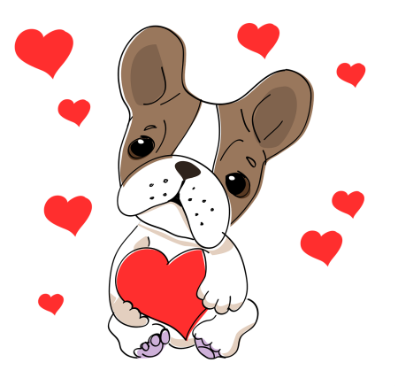 Собачка с сердечком