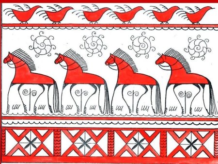 Щепа Мезенская роспись