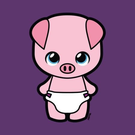 Миленькая Свинка для срисовки