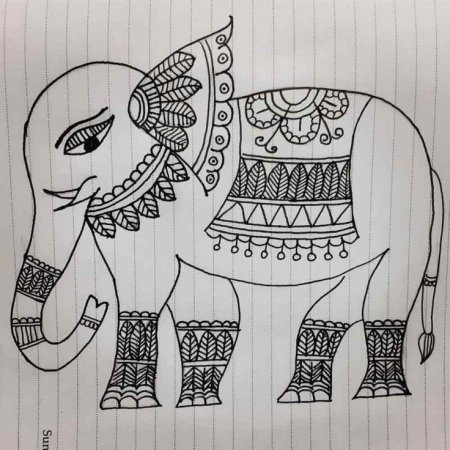 Зарисовки индийского слона