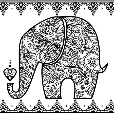 Слон с узорами