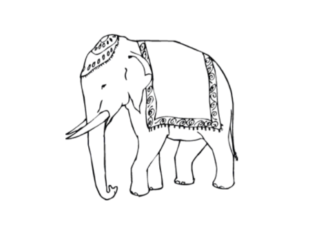 Индийский слон раскраска
