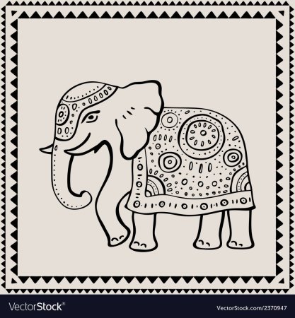 Орнаментальные мотивы Индии слон