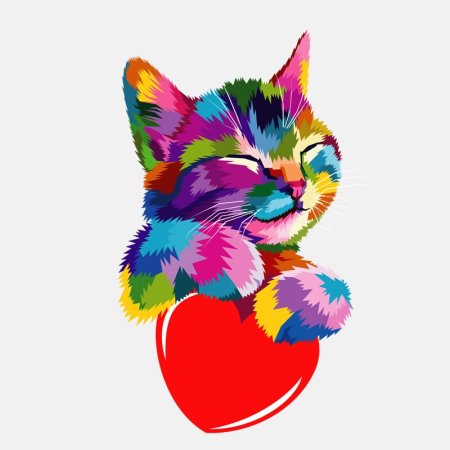 Разноцветный кот