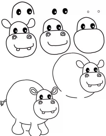 Белка этапы рисования