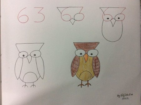Рисование из цифр для детей