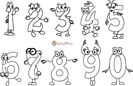 Рисунки из цифр для детей