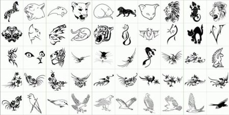 Маленькие лёгкие тату животные