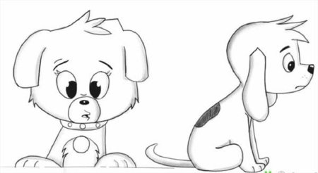 Рисунки для срисовки карандашом собачка милая