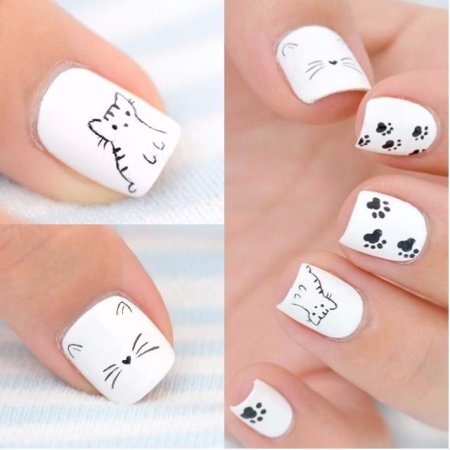 Легкий новогодний маникюр