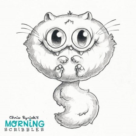 Милые зверьки для срисовки карандашом