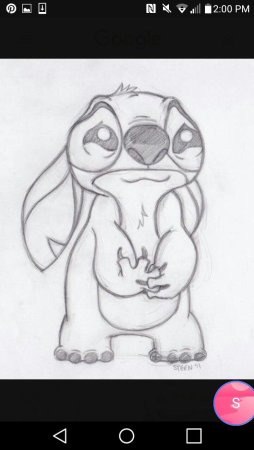 Рисунки простым карандашом для срисовки Стич