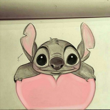 Стич карандашом милый