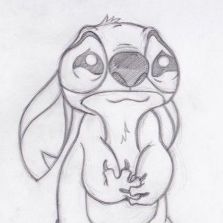 Рисунки Стича для срисовки карандашом