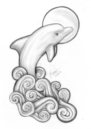 Эскиз дельфина