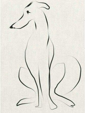 Набросок одной линией животные