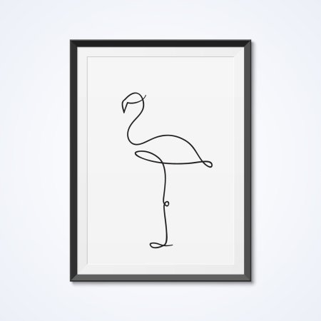 Фламинго одной линией