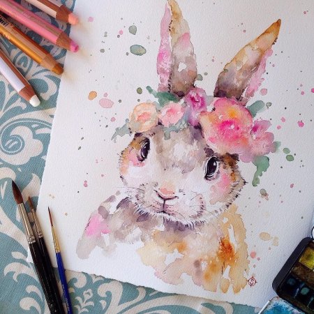 Рисунки акварелью несложные