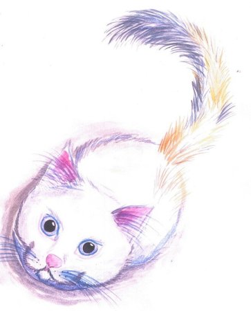 Рисунки акварелью на холсте