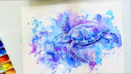 Акварельный скетчинг Панда