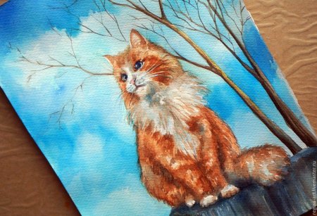 Животные акварелью