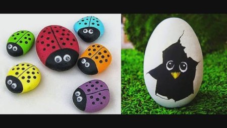 Рисунки на камнях для начинающих самые простые