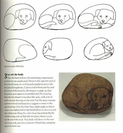 Рисование на камнях пошагово