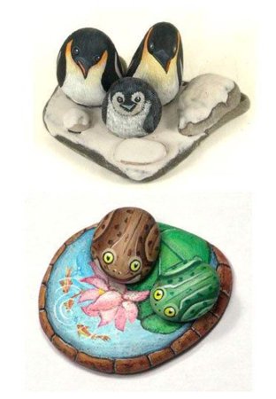 Роспись камней Эрнестина Галлина