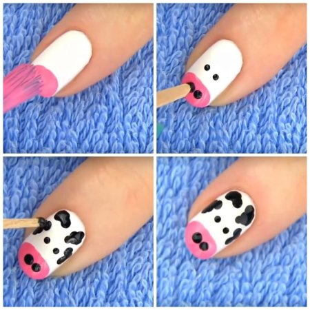 Несложные рисунки на ногтях