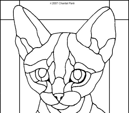 Трафареты для витража животные