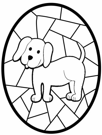 Витраж раскраска для детей