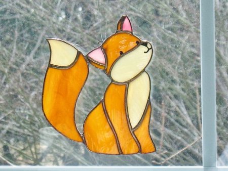 Лисица витраж