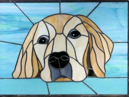 Собака в стиле витраж