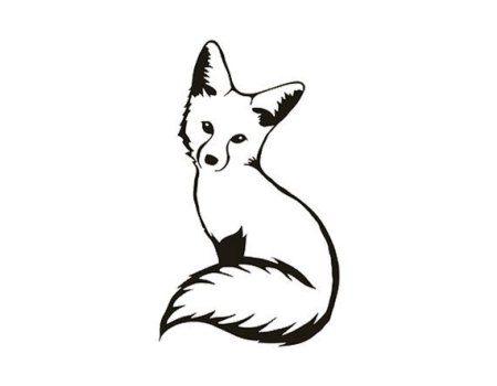 Трафарет лисы для тату