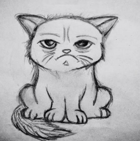 Рисунки котов для срисовки