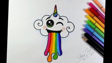 Рисунок легкий фломастером