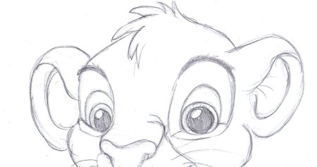 Симба рисунок карандашом для срисовки