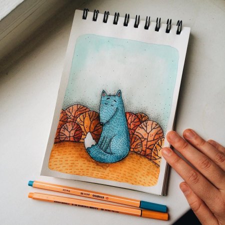 Рисунки карандашом цветные мультяшные