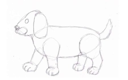 Рисование собака старшая группа