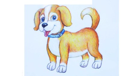 Рисуем собаку с детьми