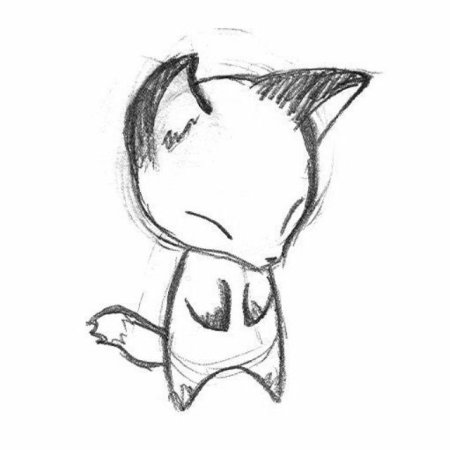 Рисунки котов карандашом