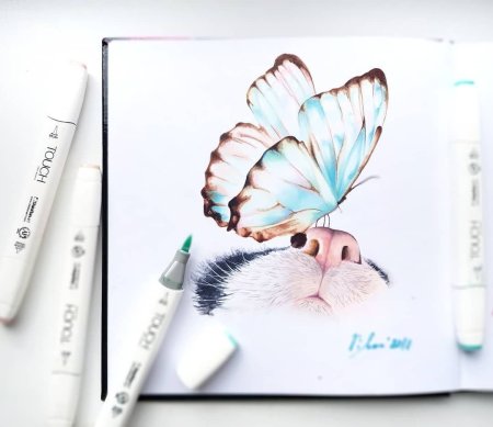 Скетчи в скетчбук легкие животные