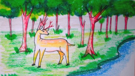 Рисунки леса для срисовки