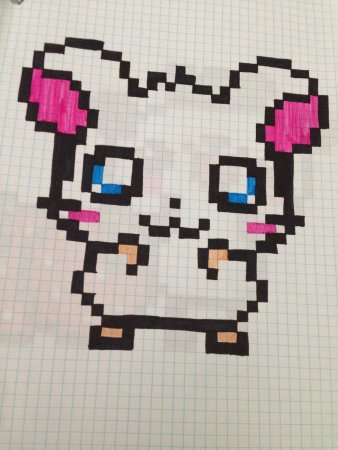 Рисование по клетками милое